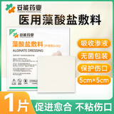 妥能药业藻酸盐敷料褥疮贴压疮贴 医用无菌烫伤烧伤溃疡敷贴伤口愈合强吸收渗液敷贴填充不粘连伤口 非自粘 5cmx5cm/1片装