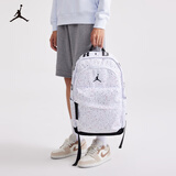 NIKE JORDAN 耐克AJ双肩背包大学生电脑包男女大容量书包 白色/白色/黑色 8/20(49x30x17cm)