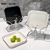 彩致（CAIZHI）吐骨碟吐骨盘家用方形干果盘零食盘 6个装配支架（白色）CZ6842
