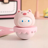 TaTanice不倒翁桌面小摆件办公室女生电脑创意情人六一儿童节生日小礼物品 不倒翁-桃桃猪猪