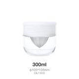 GLASSLOCK 宝宝玻璃辅食研磨器手动食物研磨器辅食婴儿果泥料理机研磨碗 白色