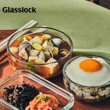 Glasslock钢化玻璃耐热碗打蛋盆烘焙碗透明家用高颜值汤碗两件套 300+510ml