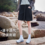 拓路者（Pioneer Camp）户外防泼水工装短裤夏季宽松女士透气耐磨五分休闲裤 黑色 XL 