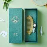 淡朴牛角梳子女生生日礼物520送女朋友老婆实用端午节六一儿童节女孩