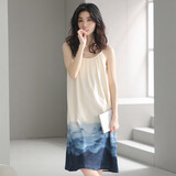 俞兆林睡裙女短袖纯棉薄款简约宽松圆领睡衣女士连衣裙家居服吊带