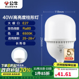 公牛（BULL）LED灯泡高亮球泡柱形灯厂房商超 大功率40W球泡白光6500KE27螺口