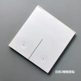 已接入米家APP蓝牙MESH通断器灵动智能开关无线遥控语音定时灯具 二开双控随意贴 白色 1个