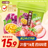 盐津铺子蒟蒻果汁果冻16克x31包共500克0脂肪 休闲儿童零食下午茶