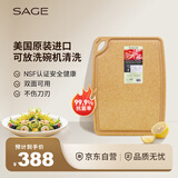 世廚（SAGE）美国进口切菜板抗菌砧板耐高温案板不伤刀易清洗带凹槽30*40*1cm
