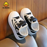 G.duck小黄鸭2026春夏款1-9岁宝宝鞋子男童鞋儿童帆布鞋单鞋学步鞋 805黑色 14 内长cm 21码