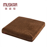 妙音鸟（MUSIKAR）泰国天然乳胶坐垫屁垫久坐垫办公室加厚透气学生护腰坐垫沙发座垫 珊瑚绒-咖啡色