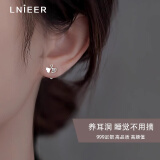 Lnieer999足银银杏叶耳钉女款螺旋拧扣养耳洞耳环睡觉免摘2025新款耳饰 【999足银】银杏叶耳钉