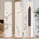 百菲立式空调防尘罩圆柱形柜机适用于格力美的海尔奥克斯圆形罩套 暗香疏影【开机不取+双侧拉链】 圆柱高度180cm