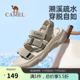 骆驼（CAMEL）2024夏季新品户外魔术贴凉鞋男女溯溪涉水速干沙滩鞋F14B162007