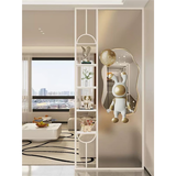 侠友屏风隔断网红客厅入户玄关卫生间遮挡钢化艺术玻璃镂空置物架定制 款式1定制