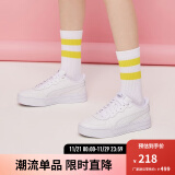 彪马（PUMA）官方 休闲鞋女秋季女子厚底运动透气低帮休闲板鞋 SKYE 374764  白-白-银色-浅灰 01 35.5