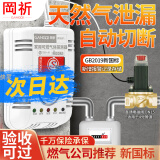 岡祈（Gangqi）燃气报警器切断阀天然气报警器家用智能自动断气电磁阀燃气泄漏探测报警器 带铜阀