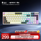 雷神（ThundeRobot）T96暮山紫 机械键盘有线游戏键盘 光学触发机械火轴RGB背光键盘 家用独立式金属旋钮无畏契约 光轴