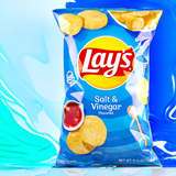 乐事（Lay's）薯片醋盐味薯片184.2g 美国进口 休闲零食膨化食品追剧小零食