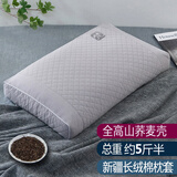 上梵 全荞麦枕头荞麦皮枕芯睡眠枕头荞麦壳颈椎枕头配全棉枕套 格调灰苦荞版