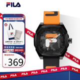 斐乐（FILA）手表男女中性老爹风潮流运动腕表学生硅胶手表 FLM38-6105-003