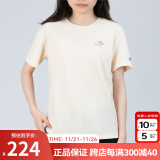 阿迪达斯 （adidas） 短袖女 2024夏新款运动服潮流休闲体恤上衣透气半袖圆领T恤女 HE7339/淡黄色/潮流印花/主图款 S