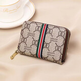 稻草人防盗刷卡包女式防消磁多卡位证件卡夹大容量驾照小巧卡套钱包 防盗刷彩带DD咖18卡位+2证件