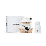 HOTPLUS卫衣熊保温杯女可爱水杯情侣学生壶可爱网红带吸管高颜值生日礼物 卫衣熊-白色450ml