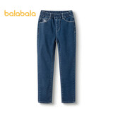 巴拉巴拉女童裤子儿童牛仔裤中大童春装甜美直筒裤修身长裤潮208124108011