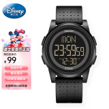 迪士尼（Disney）米奇联名运动电子表青少年学生夜光防水手表六一儿童节礼物