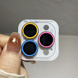 权速适用苹果15promax镜头膜iPhone14pro夜光镜头贴保护膜13pro后摄像头12pro镜头圈16防摔荧光镜头膜 黄蓝粉-夜光 iPhone 15 Pro Max