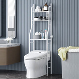 卡洛特马桶洗衣机卫生间置物架 免打孔厕所浴室收纳架多层卫浴架置物架 马桶置物架 3层