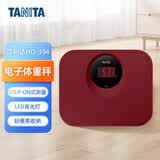 百利达（TANITA） HD-394 电子体重秤 人体秤家用精准减肥专用 日本品牌健康秤 红色
