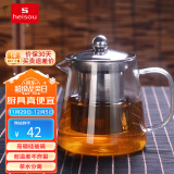 heisou 电陶炉煮茶壶耐高温过滤玻璃烧水壶围炉煮茶家用茶壶650ml KC551