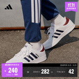 adidas BREAKNET休闲网球文化板鞋小白鞋男子阿迪达斯官方轻运动 白色/藏青蓝/酒红色   40