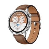 IXV高清大屏GT4pro+华强北GT5Pro保时捷GT5Pro+可接打电话watch5智能手表 银色表盘+棕色皮带