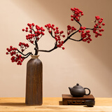 京东鲜花 发财红果浆果冬青仿真罗汉果插花客厅茶室花艺家居高端装饰摆设