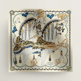 爱马仕女士丝巾时尚简约动物心形图案装饰方巾礼盒礼袋包装七夕送礼 H004090S 13