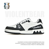 暴力熊（VIOLENTBEAR）男鞋春秋夜光板鞋休闲情侣透气运动鞋子889YF白黑色【夜光款】41