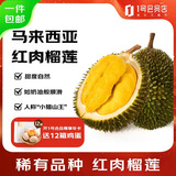 趣尝鲜马来西亚红肉榴莲小猫山王D101液氮冷冻整果3-4斤 保4房 源头直发