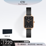 丹尼尔惠灵顿（DanielWellington）DW小方表手表女表黑色钢带简约黑盘欧美腕表生日礼物DW00100433