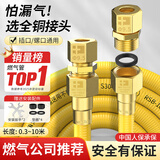 海立燃气管天然气管道304不锈钢防爆金属波纹管热水器煤气灶4分通用 【4米一体成型】螺口/插口通用