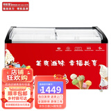 领航雪冰柜商用大容量市冷冻冰箱展示柜卧式保鲜雪糕柜冰糕柜冰棍柜 1.5米长雪糕柜铜管【带锁+红贴画+带价格条】