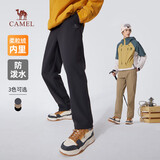 骆驼（CAMEL）男装梭织休闲裤男冬季加绒保暖弹力防泼水软壳长裤子M14CD05630