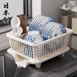 家の物语（KATEI STORY）日本进口沥水碗架厨房碗碟架沥水架塑料沥碗单层大容量放碗架家用 NO.2白色
