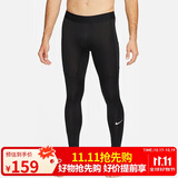 耐克（NIKE）男健身裤 春秋紧身训练裤 弹力贴身 FB7953-010 黑 2XL  