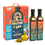 首粮纯正橄榄油礼盒500ml*2瓶物理冷压榨食用油 节日礼品