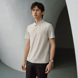 KOLON SPORT/可隆SECO空气POLO 男子户外运动速干防晒抗菌短袖 LHPT4MTT53-OT 燕麦灰 175/L