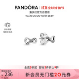 潘多拉（PANDORA）闪亮永恒符号耳钉925银无限符号时尚百搭生日礼物送女友
