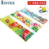 INTEX 59720 (承重100kg)荧光浮排充气躺椅浮床游泳圈水上浮漂充气玩具 1个，颜色随机（69x183cm）